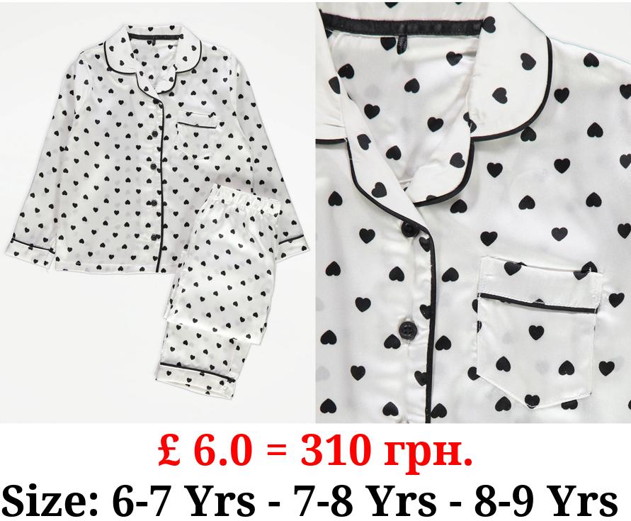 Heart Long Sleeve Shirt Pyjamas