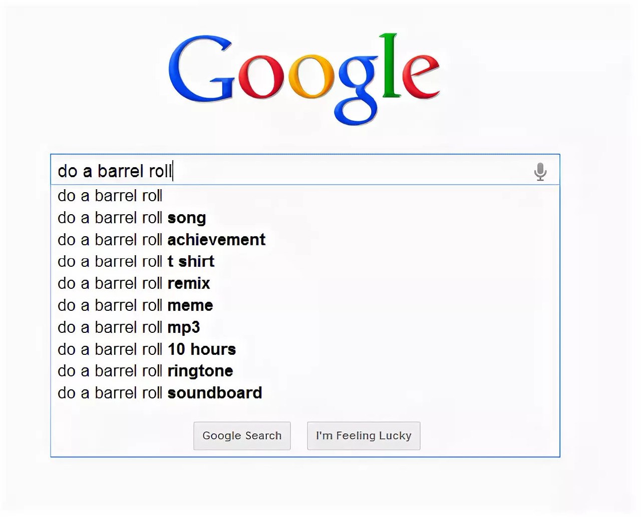 Hey google do a barrel roll