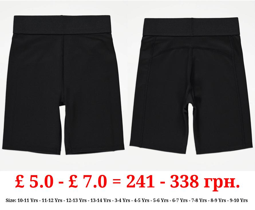 Black Sports Cycling Shorts