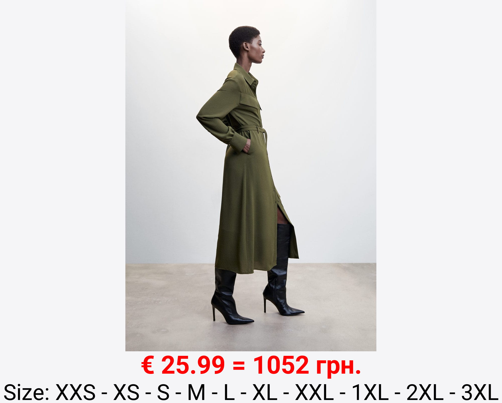 Vestido camisero cinturón