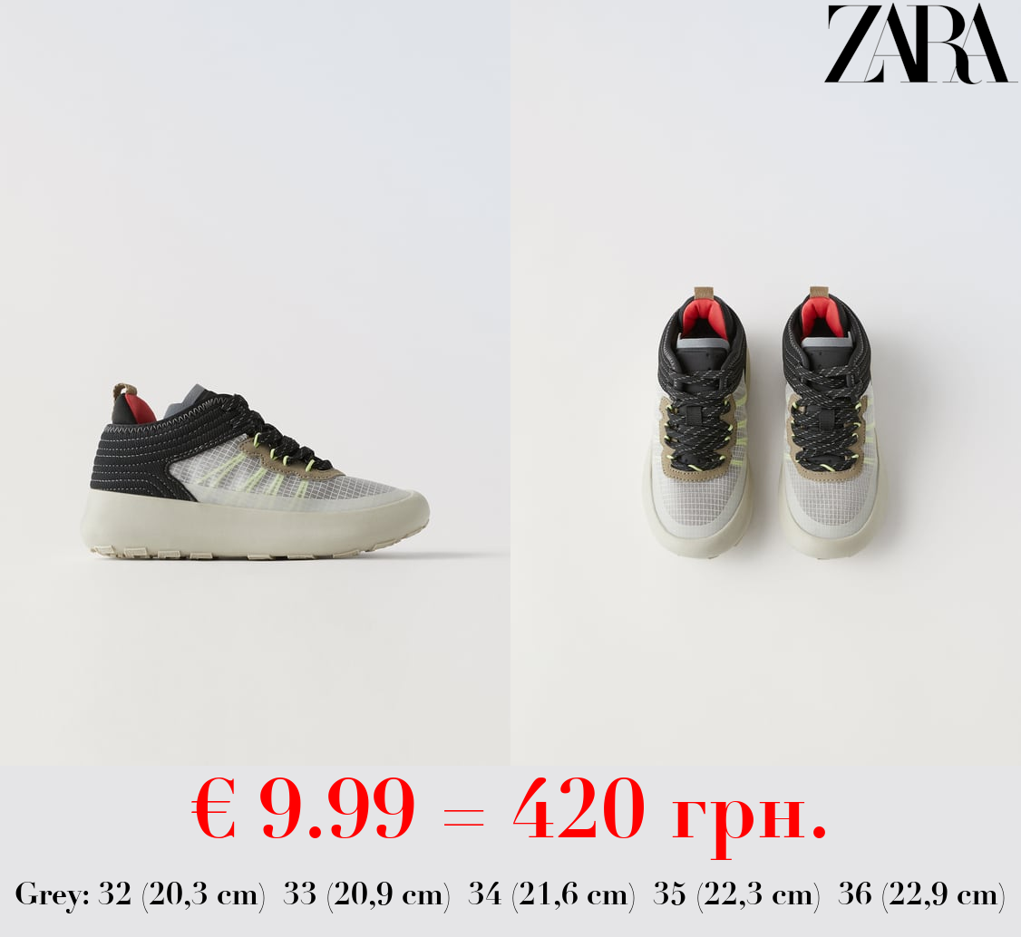 MESH HIGH-TOP SNEAKERS