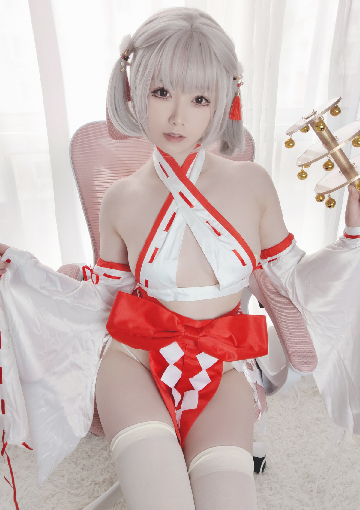 Cosplay Asagiriai愛ちゃん 巫女服自拍 19