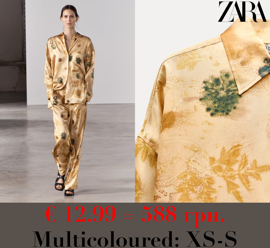 ZW COLLECTION 100% SILK PRINTED SHIRT