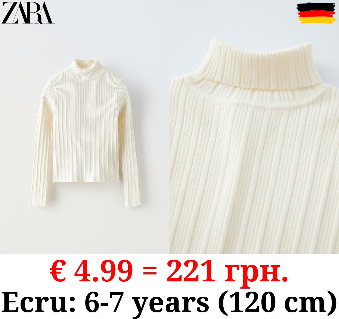 RIBBED TURTLENECK SWEATER