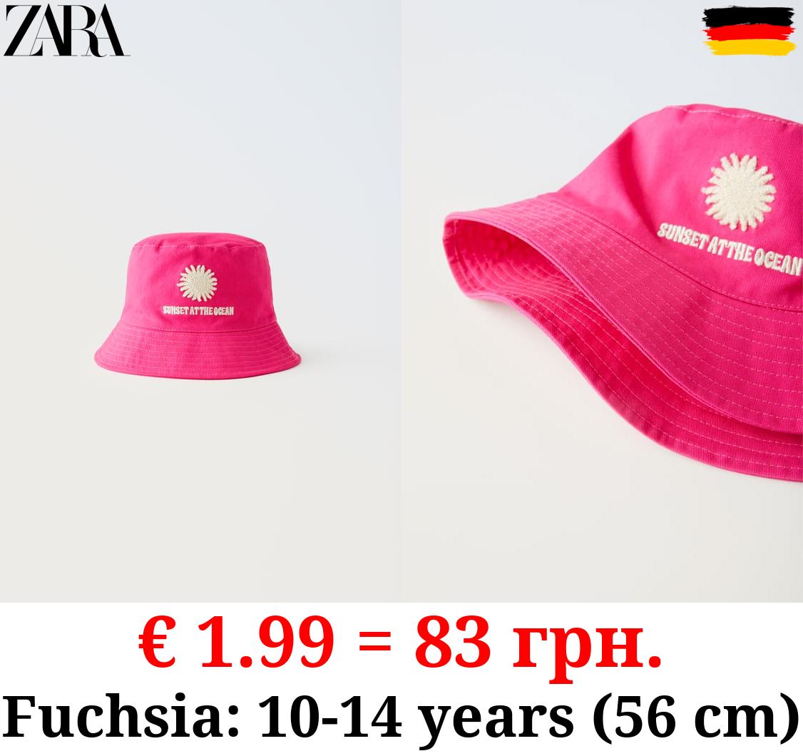 EMBROIDERED TERRY BUCKET HAT